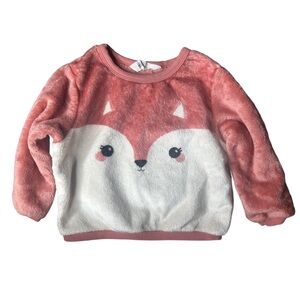 H&M Toddler Pink and White Fox Sweater
